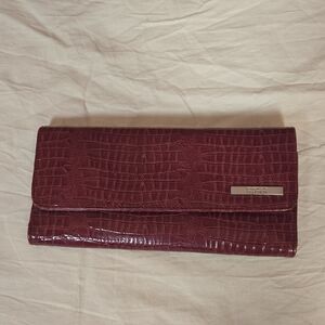 Kenneth Cole Reaction Maroon Croc-Embossed Wallet